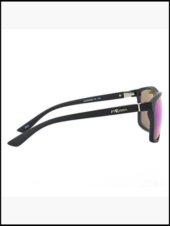 Classic Square Sunglasses with Blue Mirror Lenses main image 4